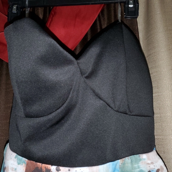 Strapless Paint Splatter Dress - Picture 2 of 6